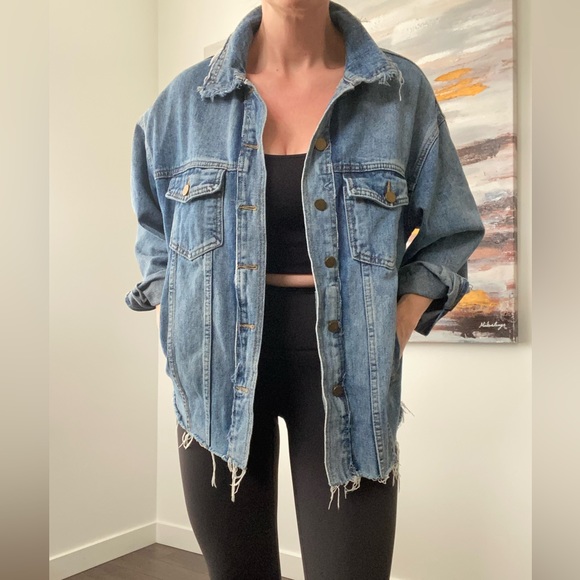 OAK + FORT Oversized Jean Jacket - Picture 2 of 8